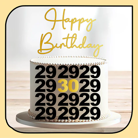 Arquivo de Corte Topo de Bolo Happy Birthday 104