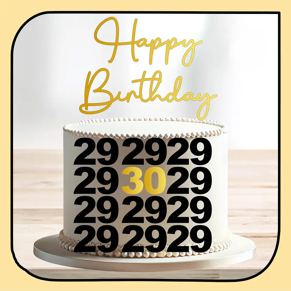 Arquivo de Corte Topo de Bolo Happy Birthday 104 1