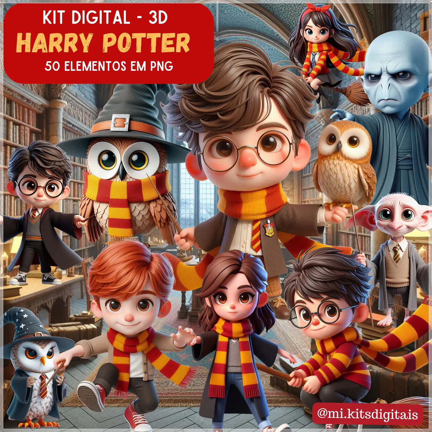 Kit Digital Harry Potter 3d 35 1