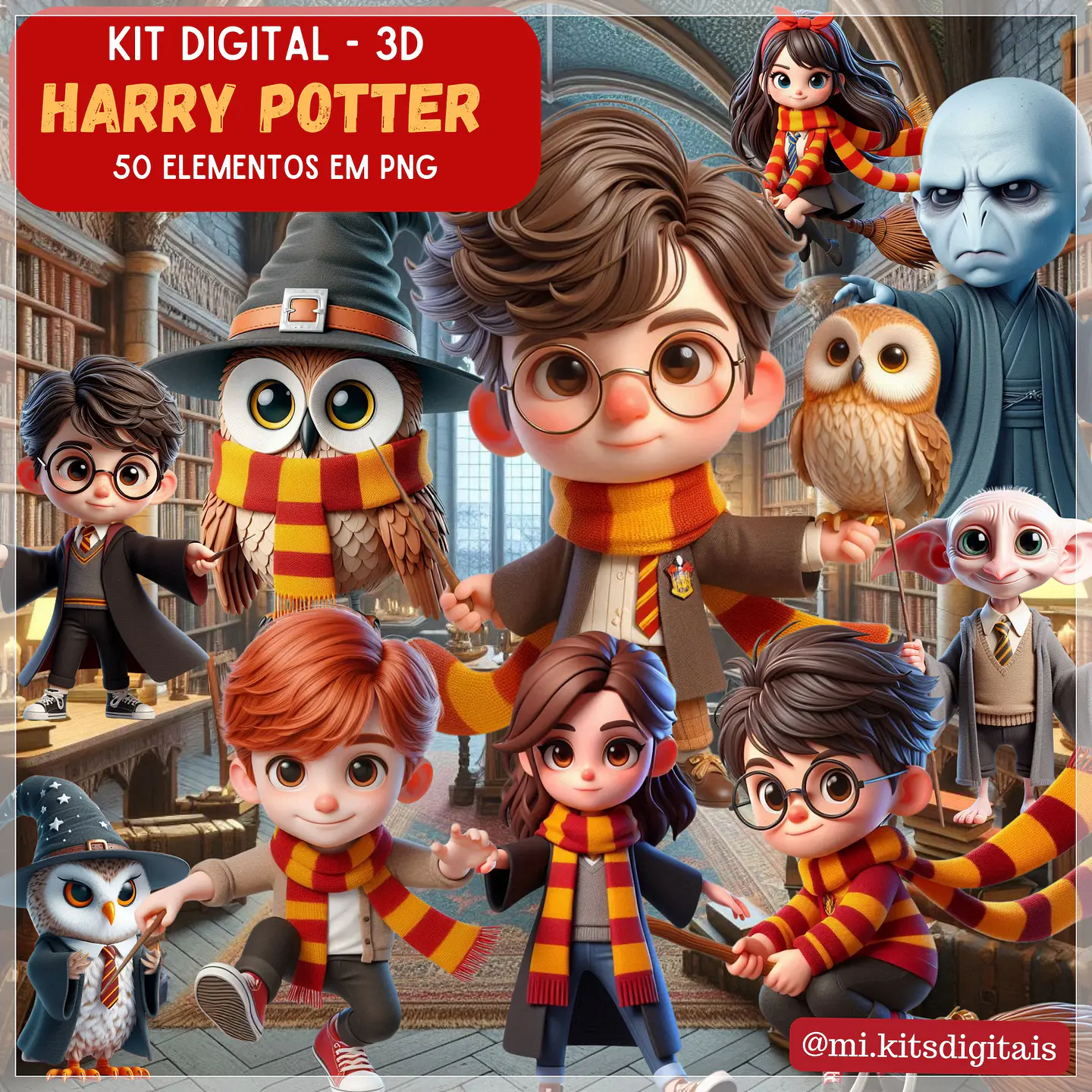 Kit Digital Harry Potter 3D 95 1
