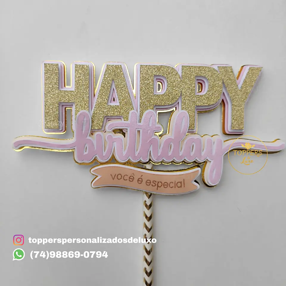 Arquivo de Corte Topo de Bolo Happy Birthday 44 1