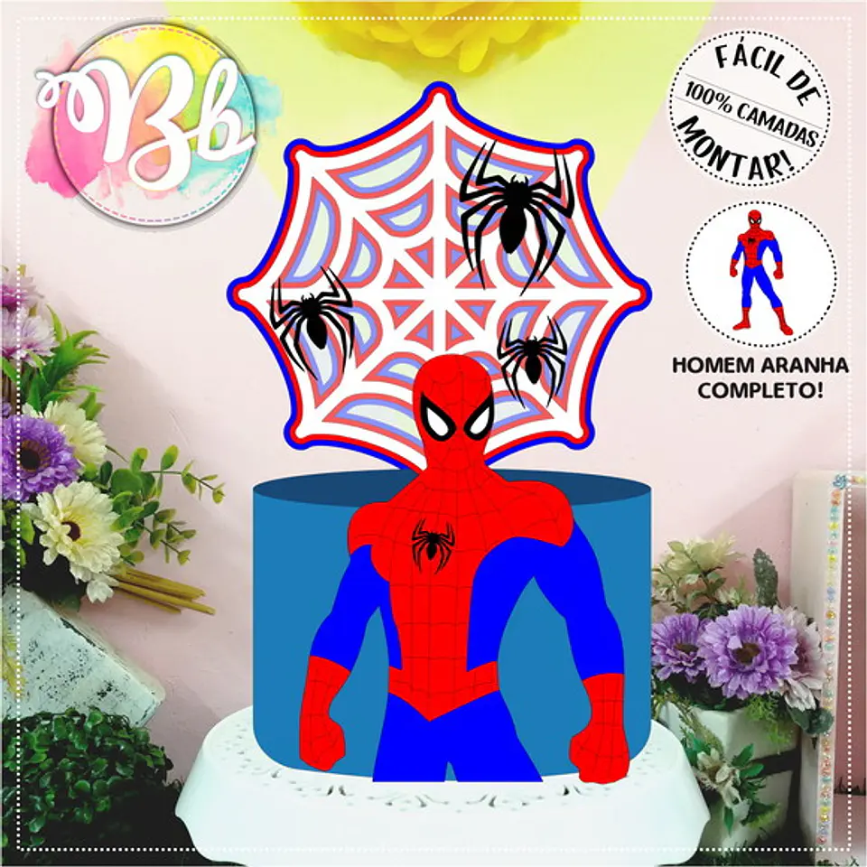 Arquivo de Corte Topo de Bolo Homem Aranha Spider Man 36 1