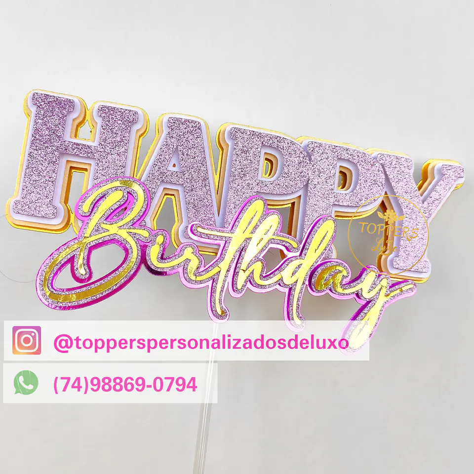 Arquivo de Corte Topo de Bolo Happy Birthday 39 1