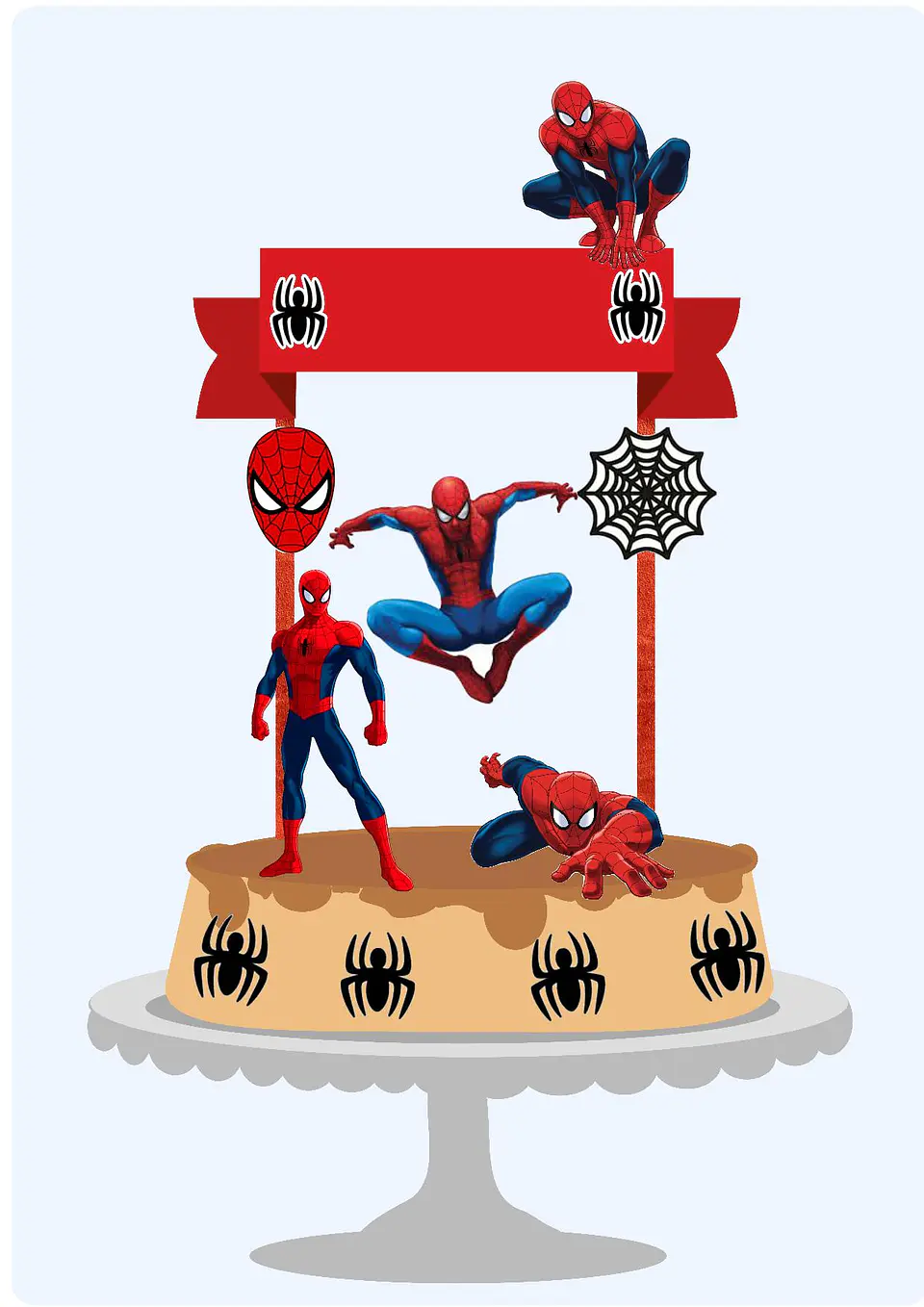Arquivo de Corte Topo de Bolo Homem Aranha Spider Man 5 1