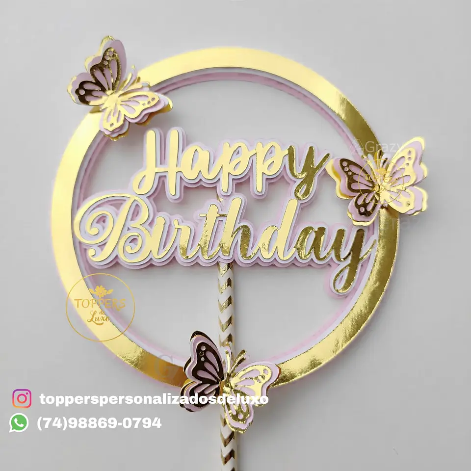 Arquivo de Corte Topo de Bolo Happy Birthday 59 1