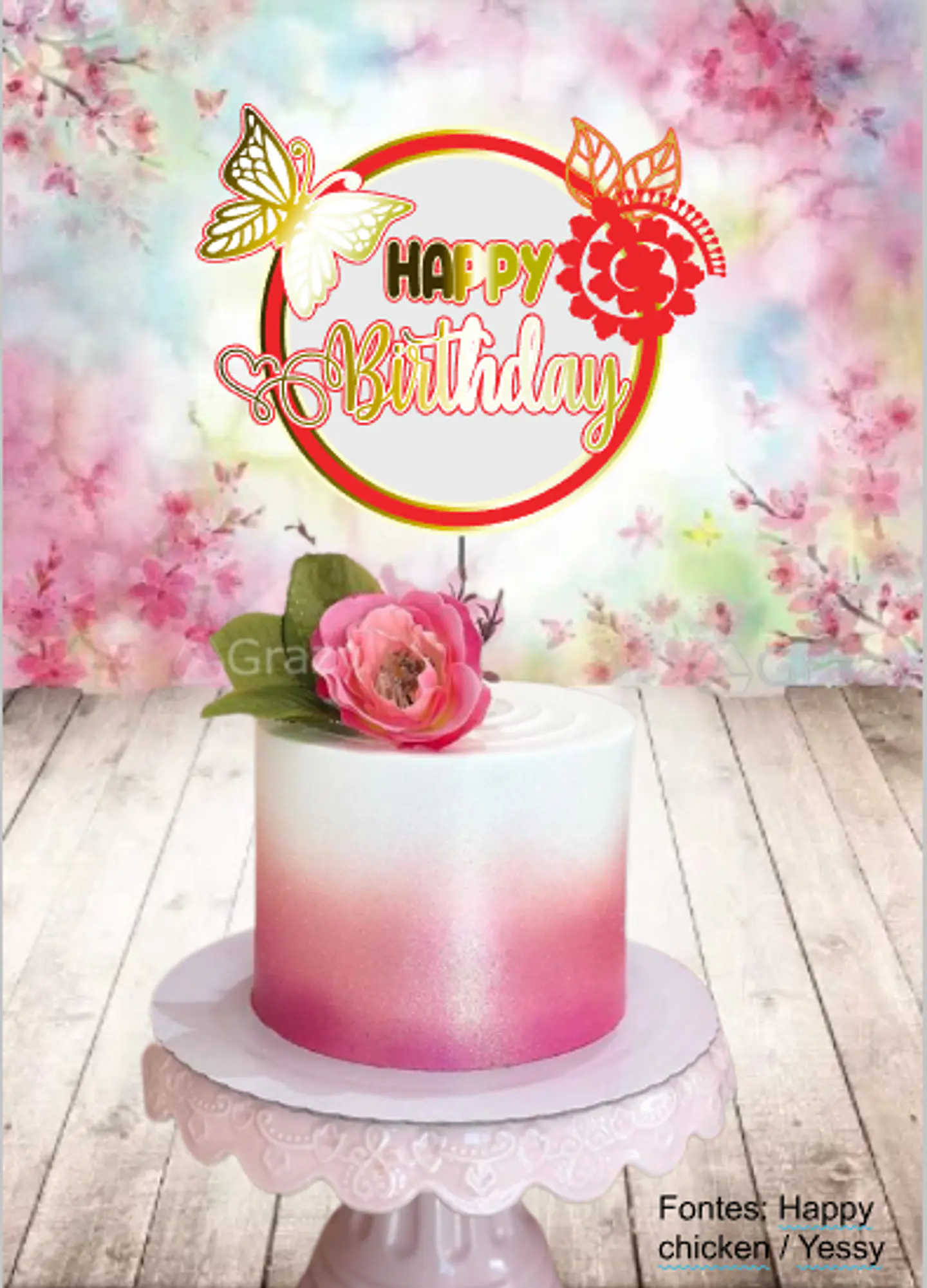 Arquivo de Corte Topo de Bolo Happy Birthday 27 1