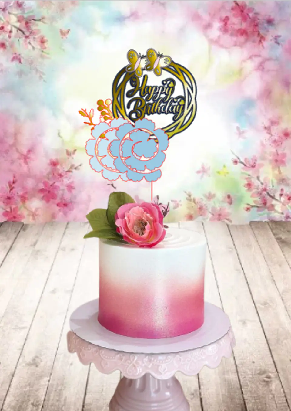 Arquivo de Corte Topo de Bolo Happy Birthday 24 1