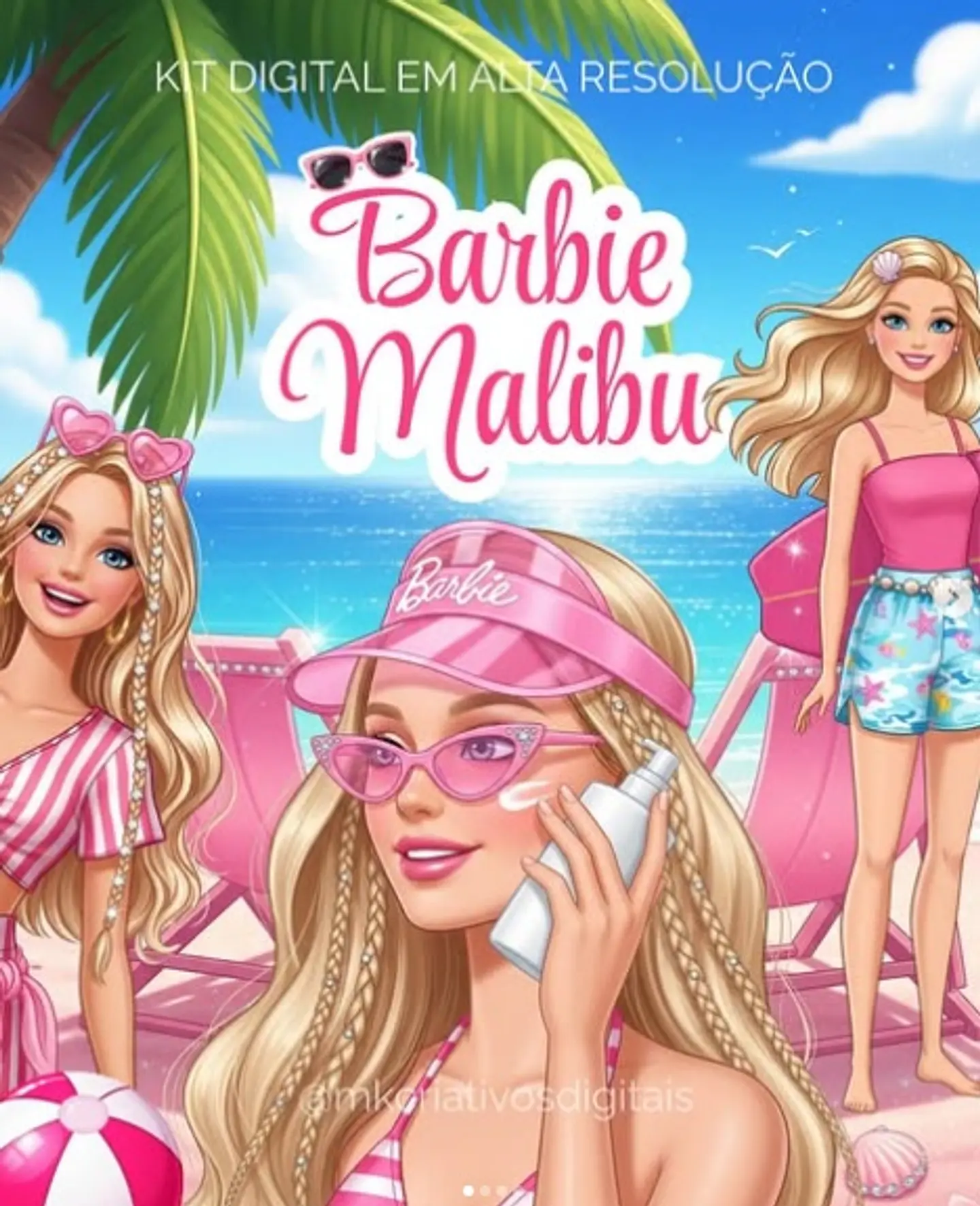 Kit Digital Barbie Malibu 15 1