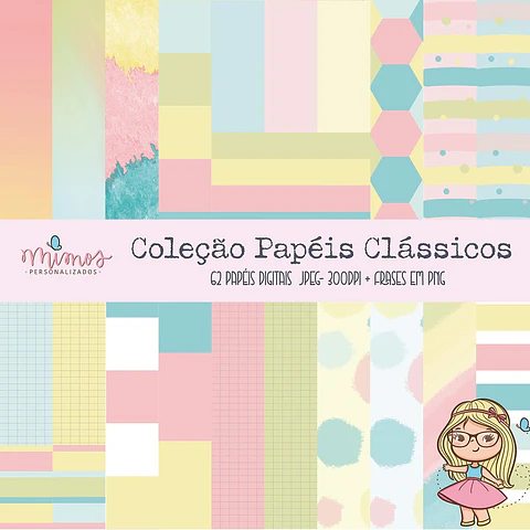 Kit Digital Papéis e Frases Coleção Clássica 10