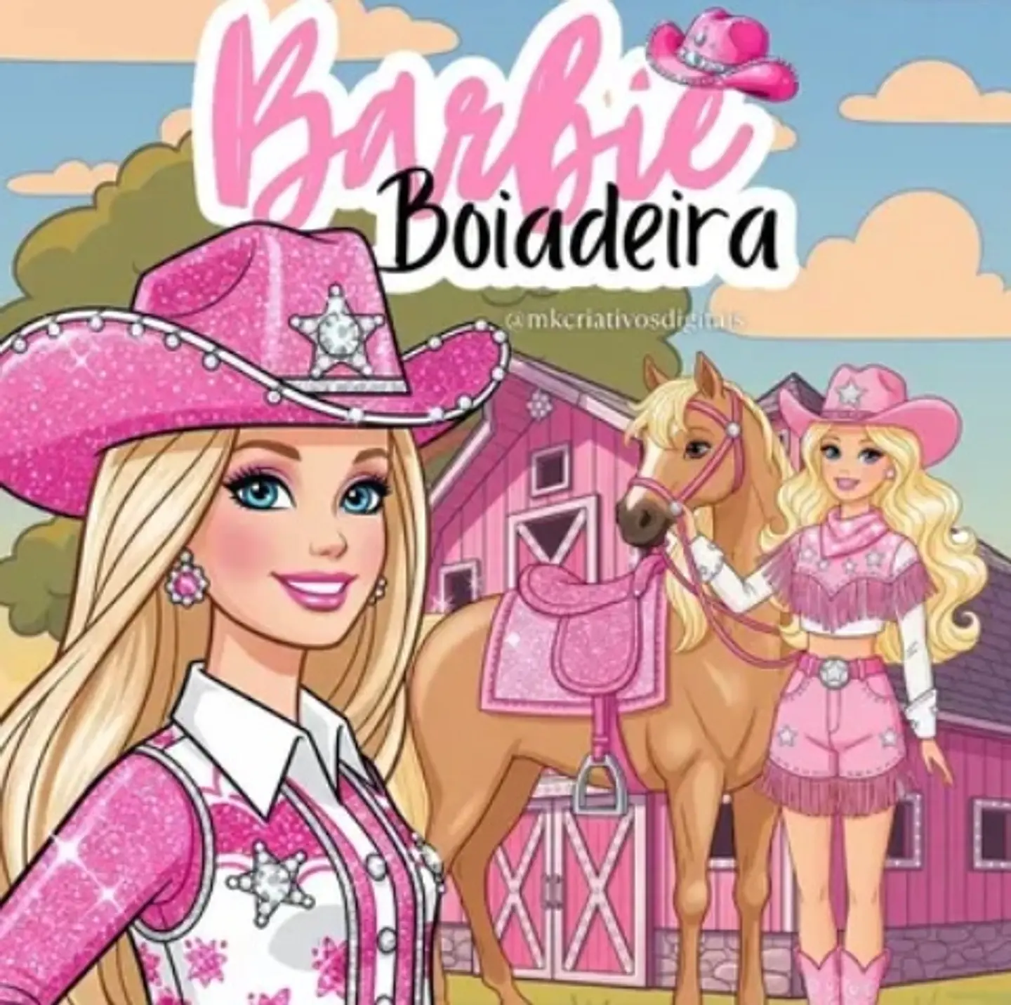 Kit Digital Barbie Boiadeira 14 1