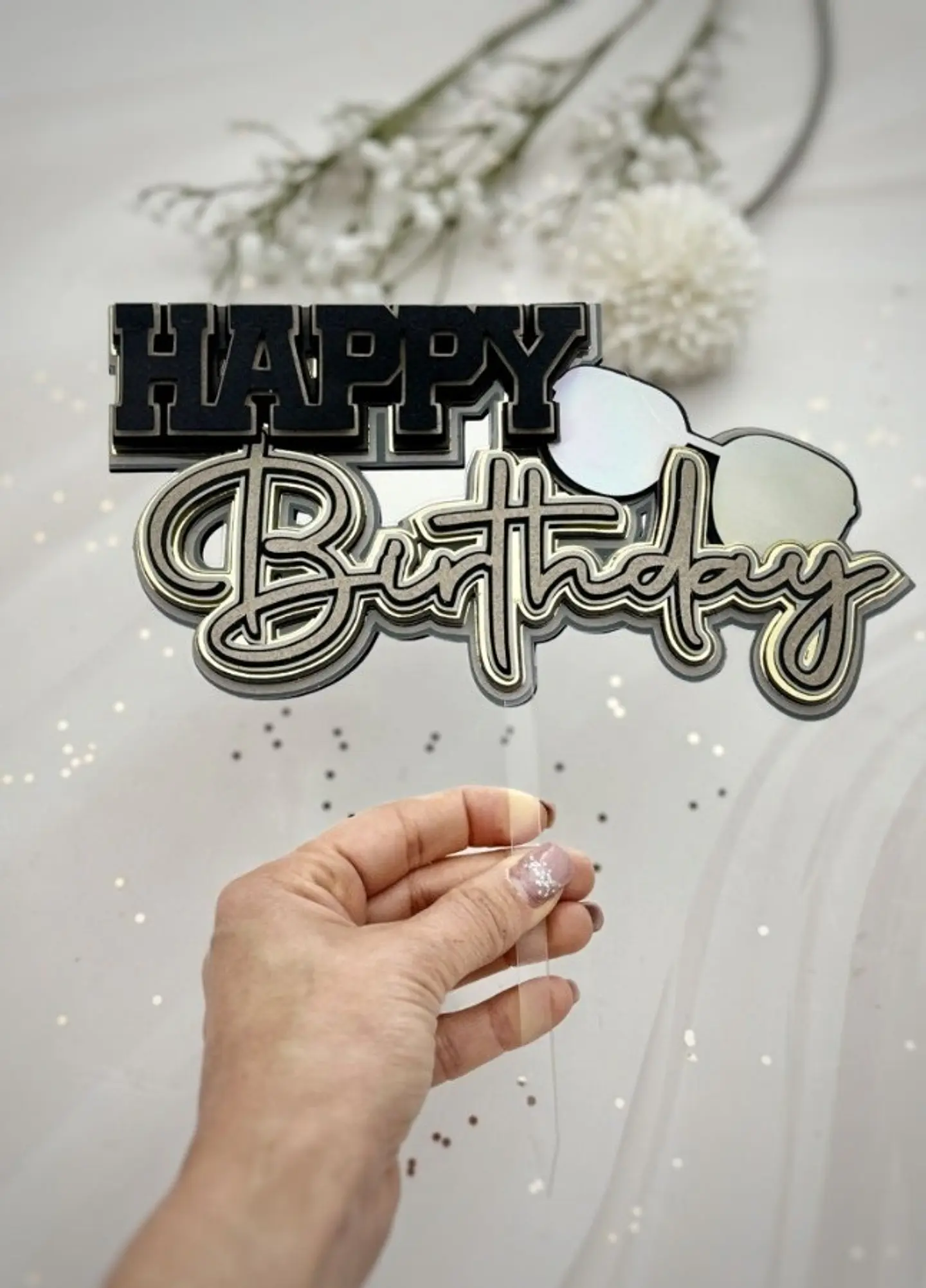 Arquivo de Corte Topo de Bolo Happy Birthday 89 1