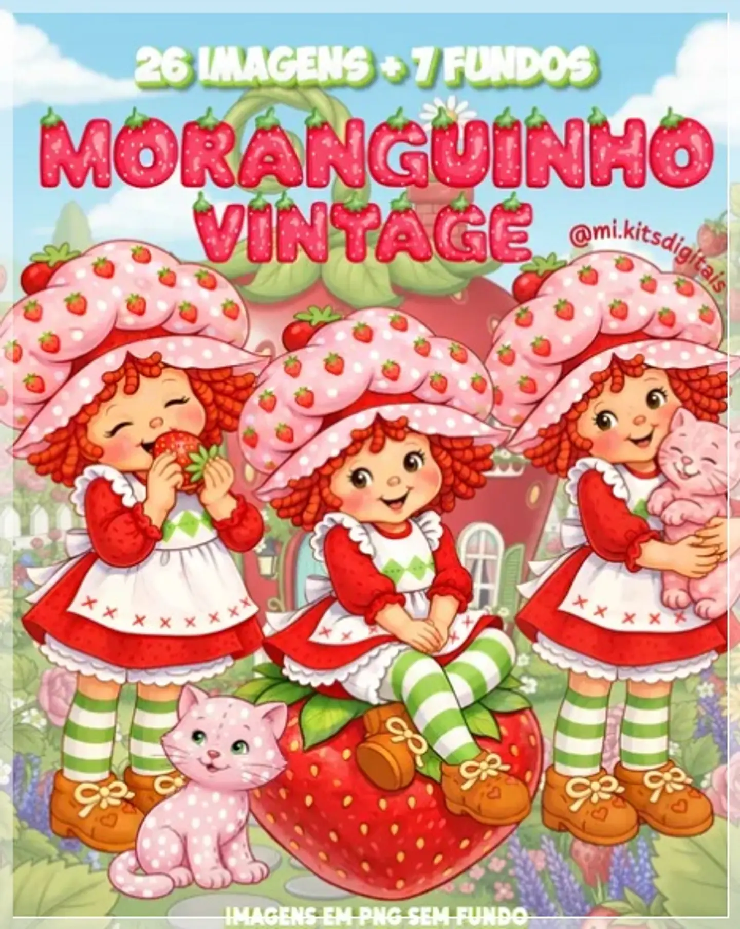 Kit Digital Moranguinho Vintage 63 1