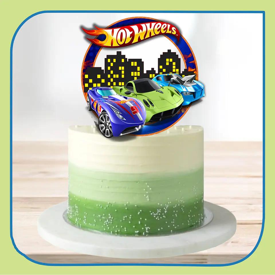 Arquivo de Corte Topo de Bolo Hot Wheels 20 1