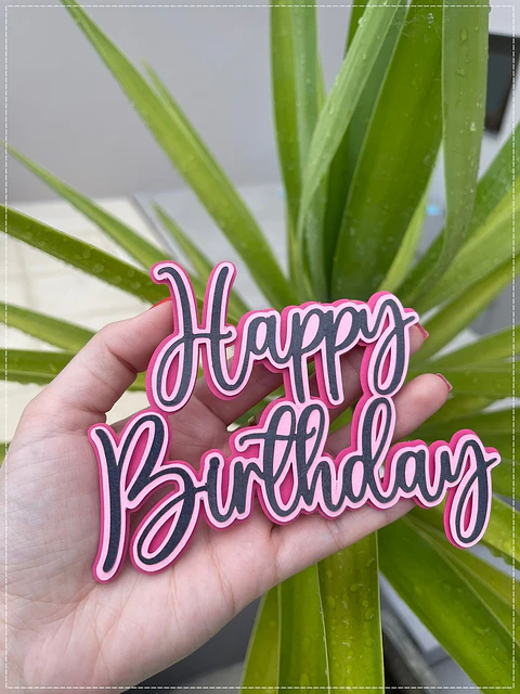 Arquivo de Corte Topo de Bolo Happy Birthday 1