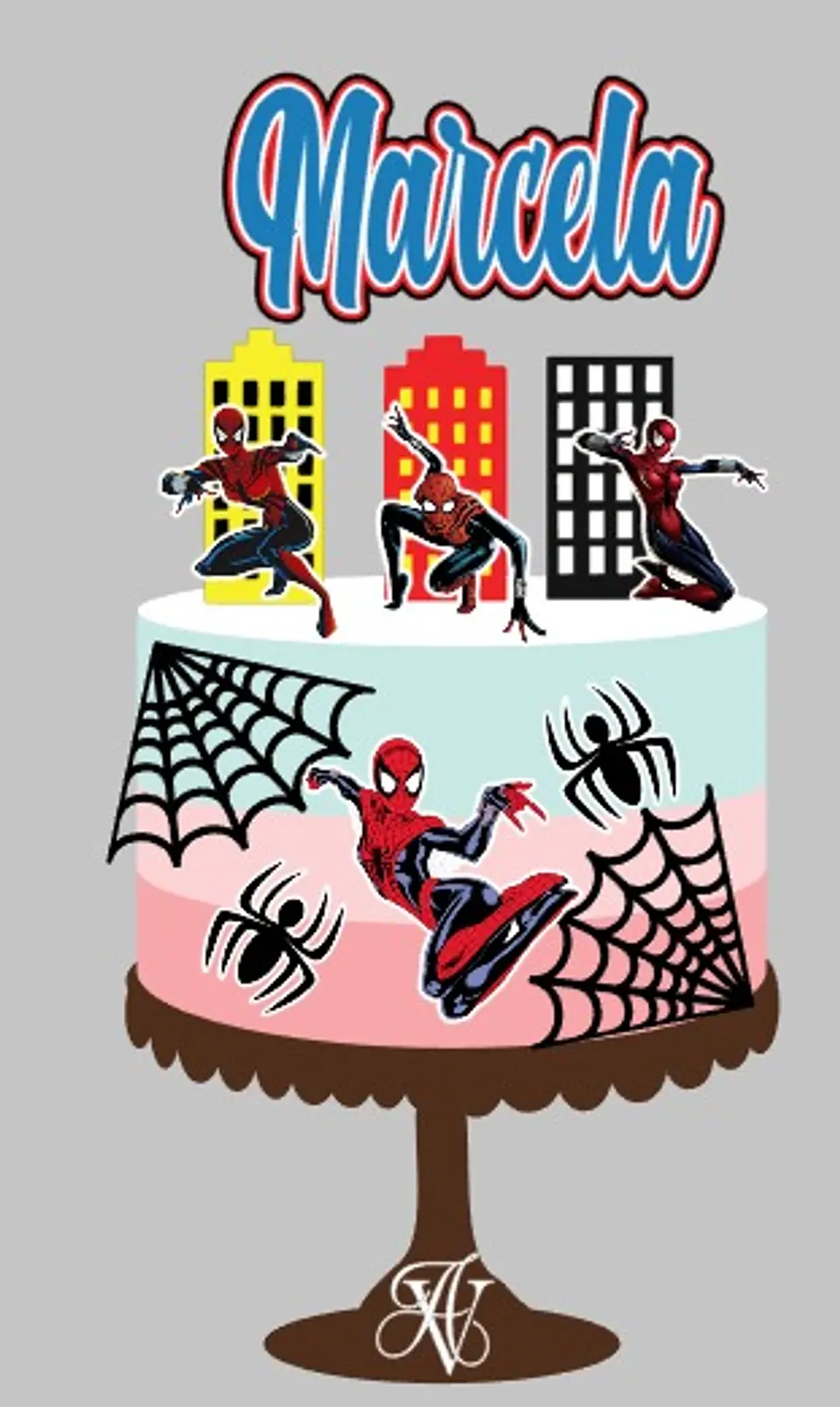 Arquivo de Corte Topo de Bolo Homem Aranha Spider Man 24 1
