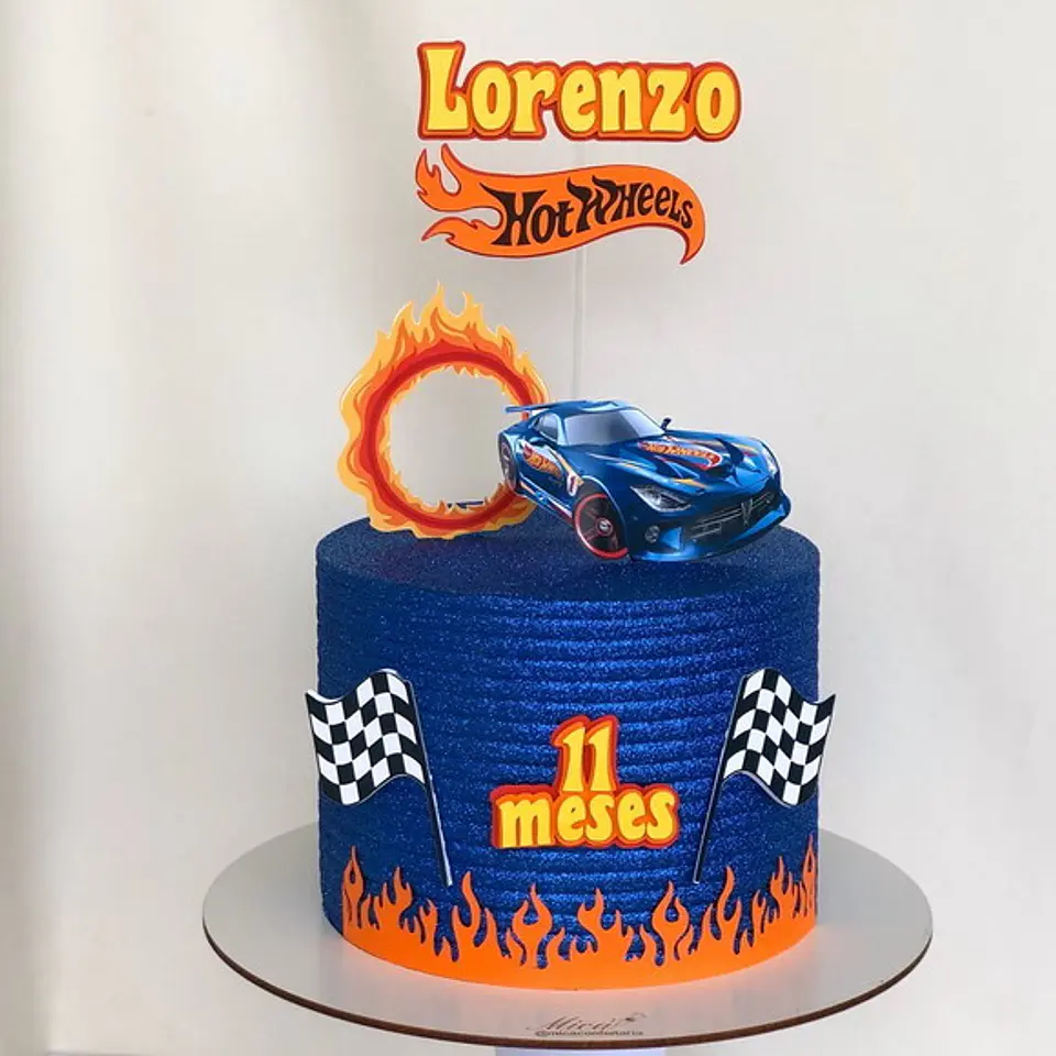 Arquivo de Corte Topo de Bolo Hot Wheels 11 1