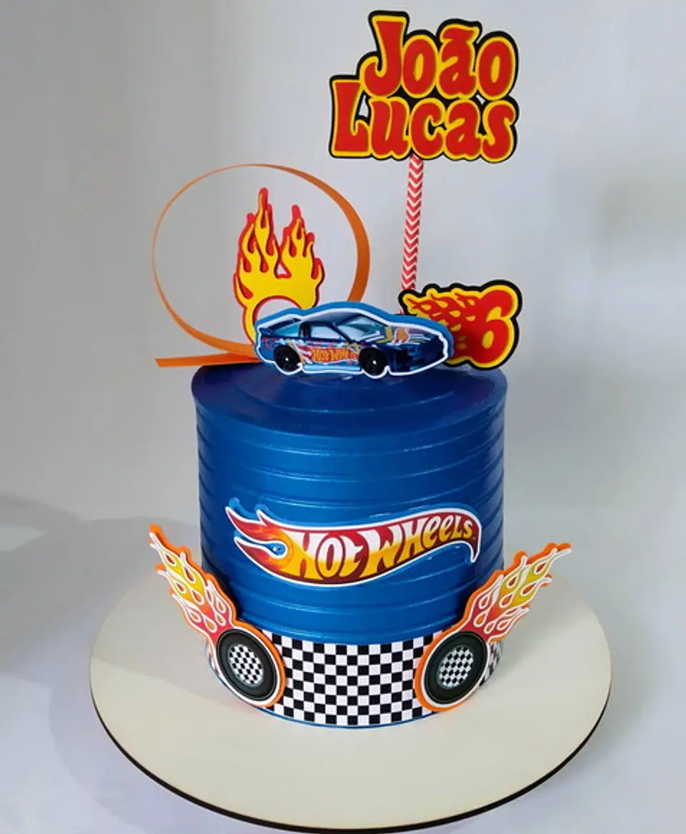 Arquivo de Corte Topo de Bolo Hot Wheels 7 1