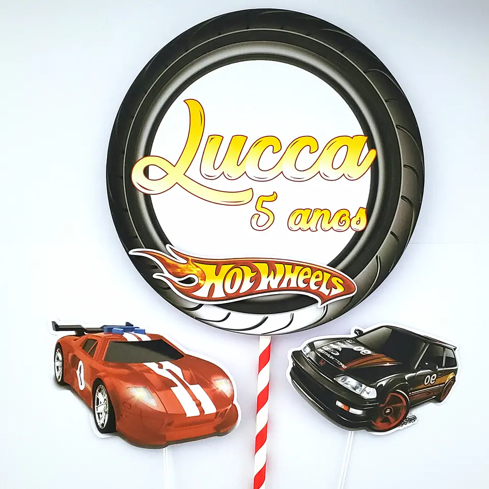 Arquivo de Corte Topo de Bolo Hot Wheels 5 1