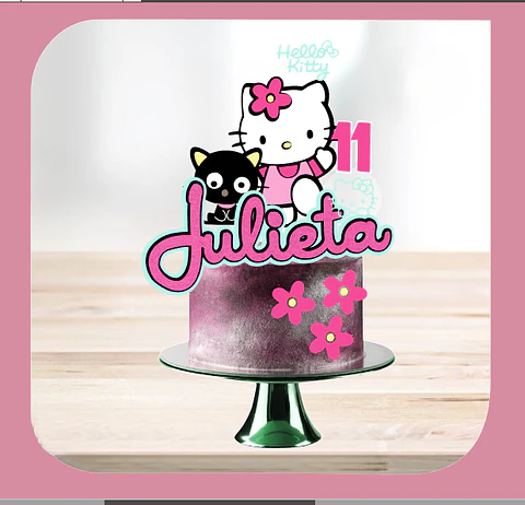 Arquivo de Corte Topo de Bolo Hello Kitty 18