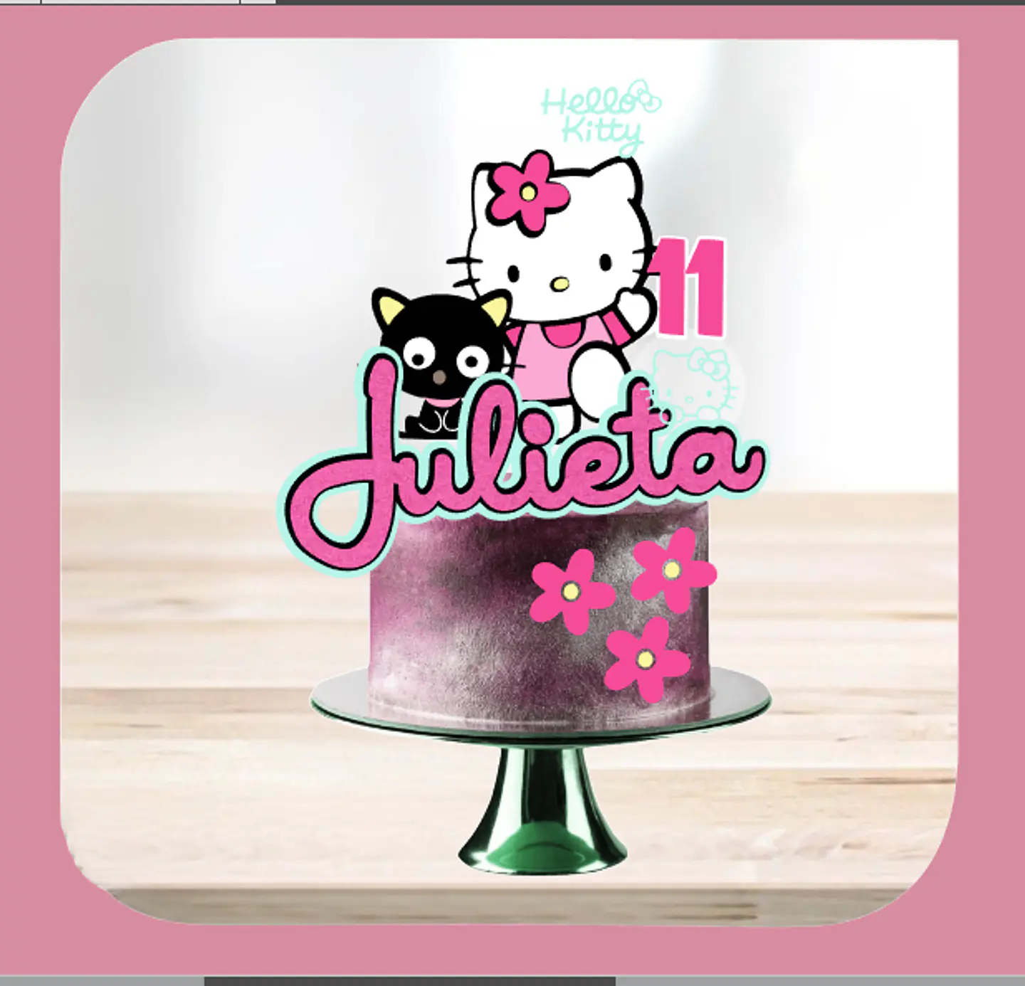 Arquivo de Corte Topo de Bolo Hello Kitty 18 1