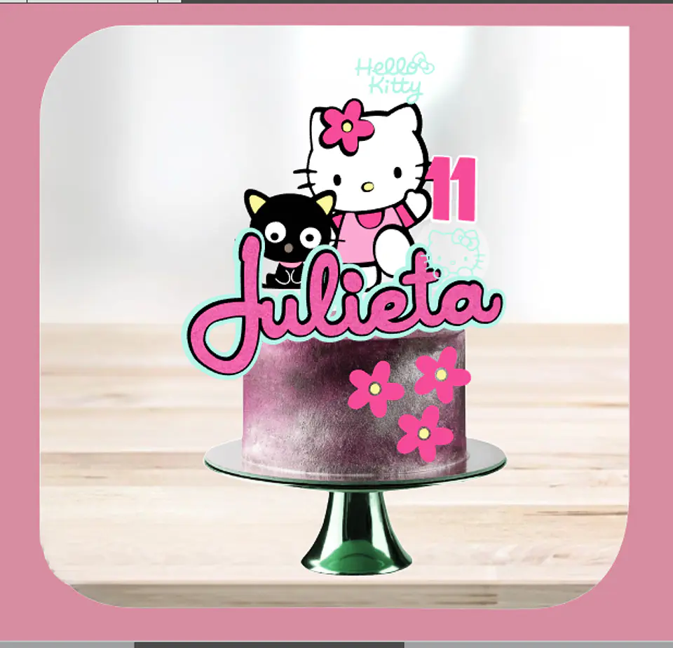 Arquivo de Corte Topo de Bolo Hello Kitty 18 1
