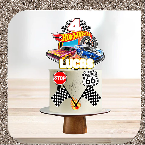 Arquivo de Corte Topo de Bolo Hot Wheels 17