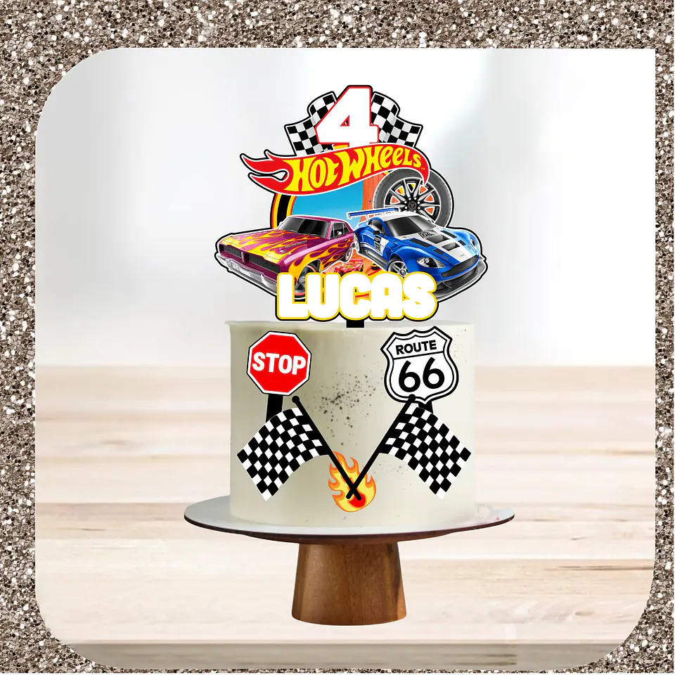 Arquivo de Corte Topo de Bolo Hot Wheels 17 1
