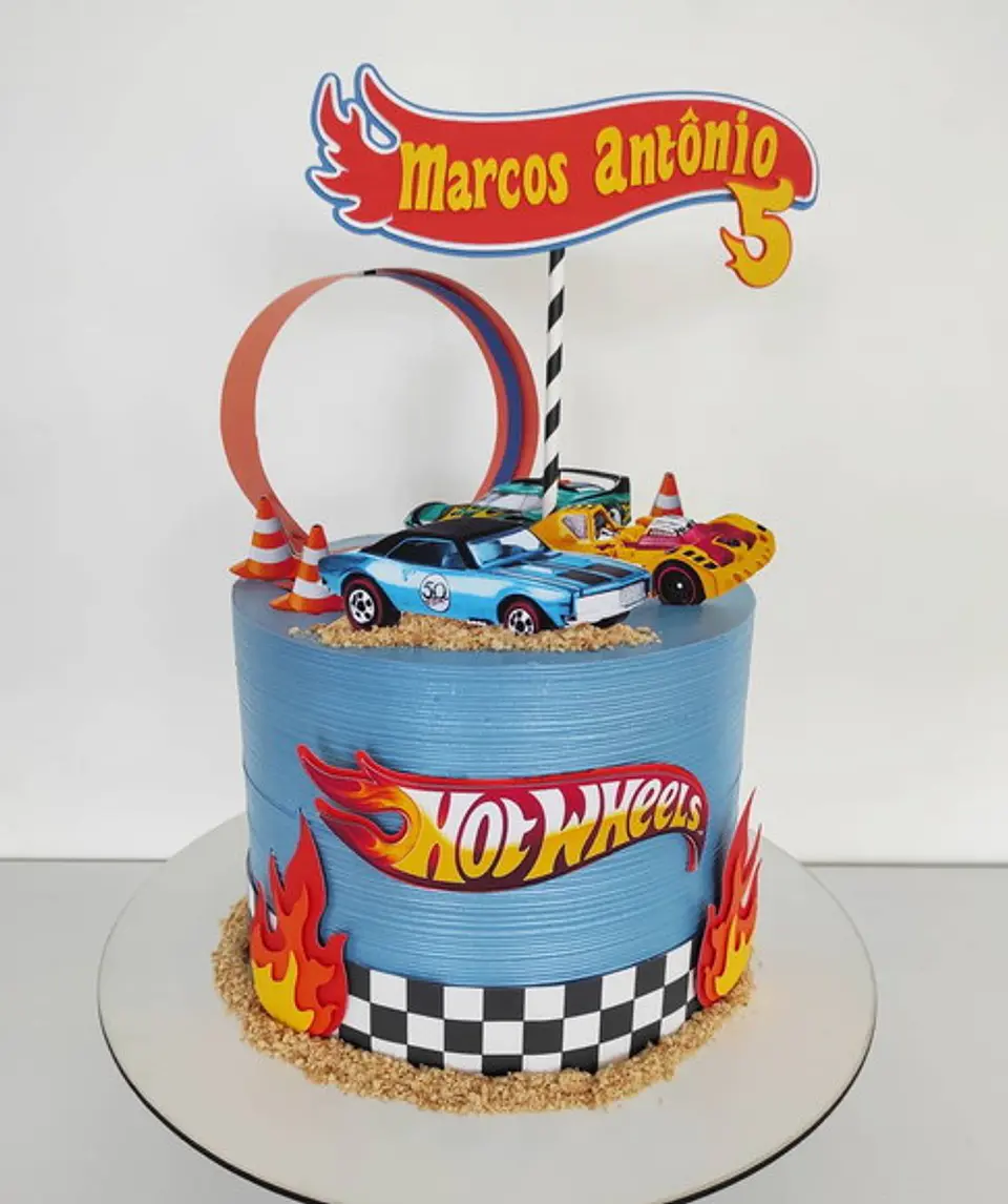 Arquivo de Corte Topo de Bolo Hot Wheels 14 1
