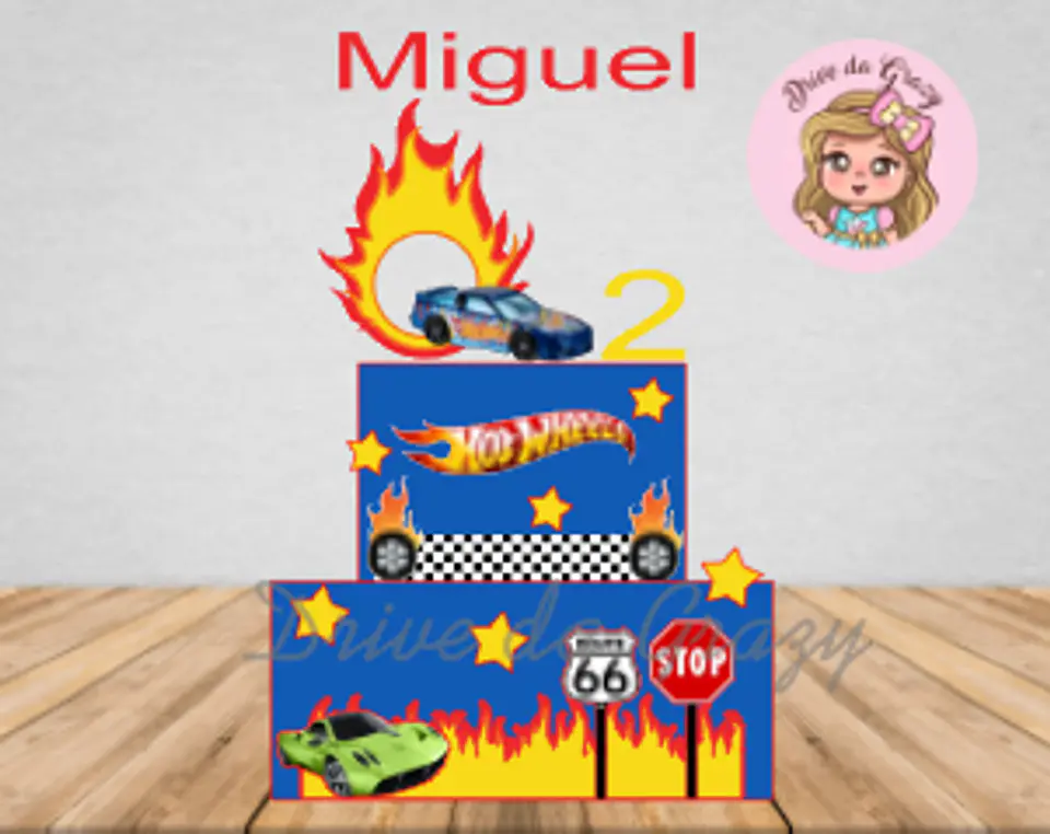 Arquivo de Corte Topo de Bolo Hot Wheels 13 1