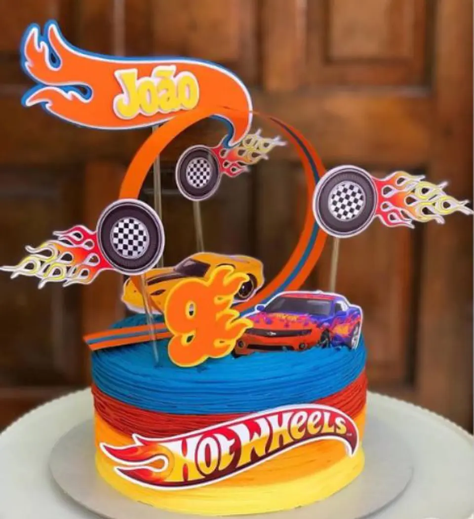 Arquivo de Corte Topo de Bolo Hot Wheels 9 1