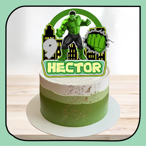 Arquivo de Corte Topo de Bolo Hulk 20
