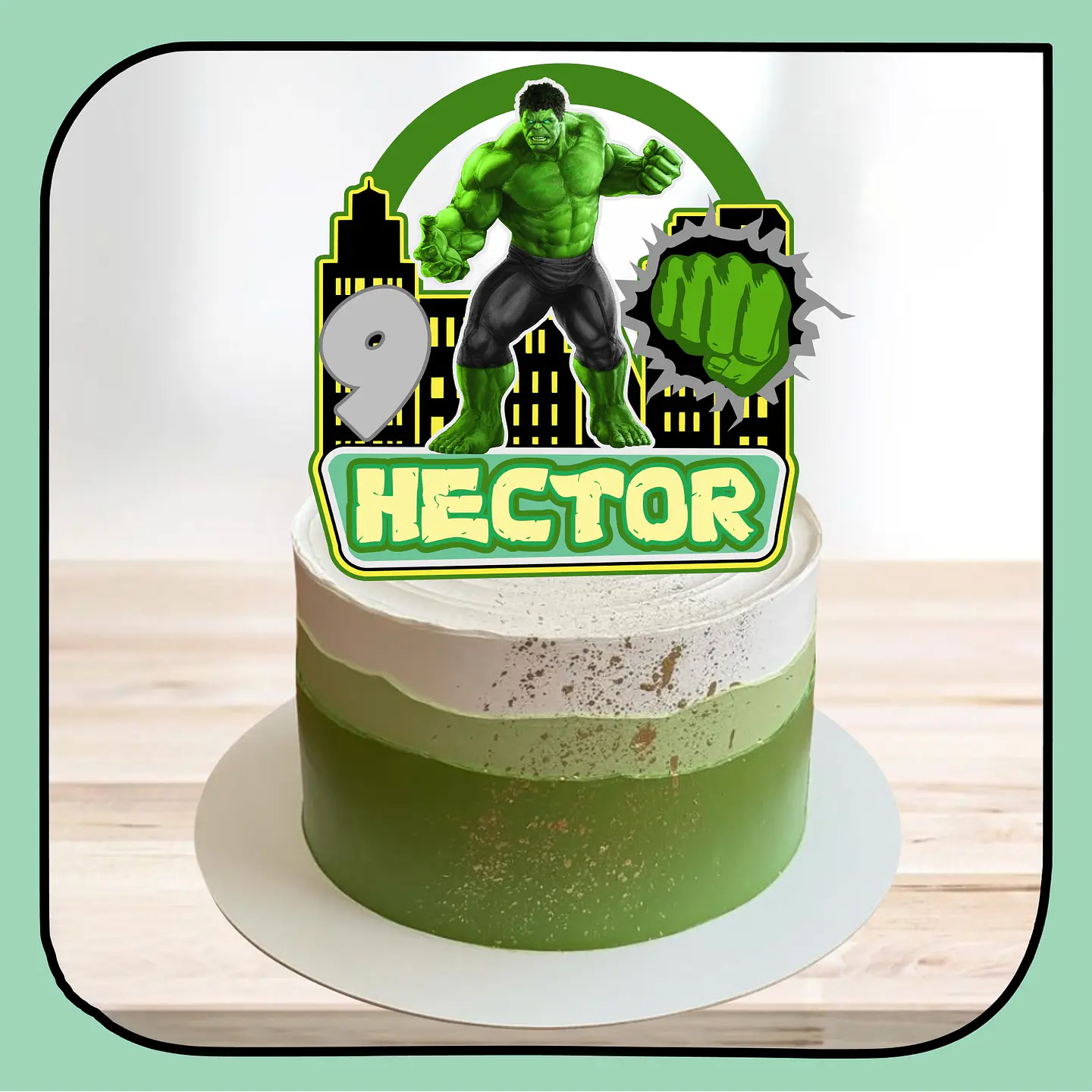 Arquivo de Corte Topo de Bolo Hulk 20 1