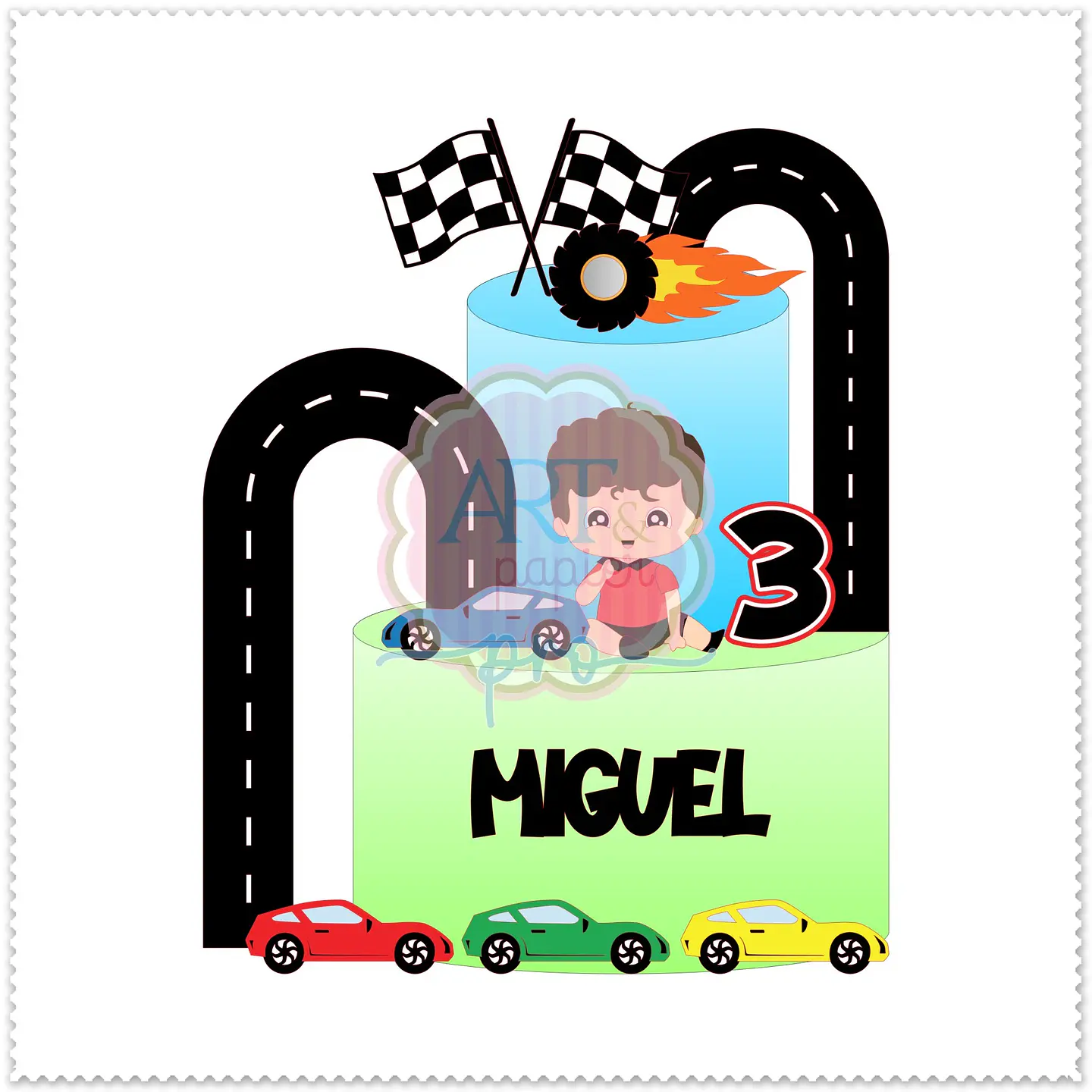 Arquivo de Corte Topo de Bolo Hot Wheels 2 1