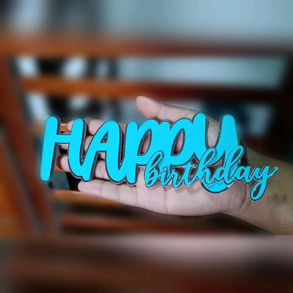 Arquivo de Corte Topo de Bolo Happy Birthday 61 1