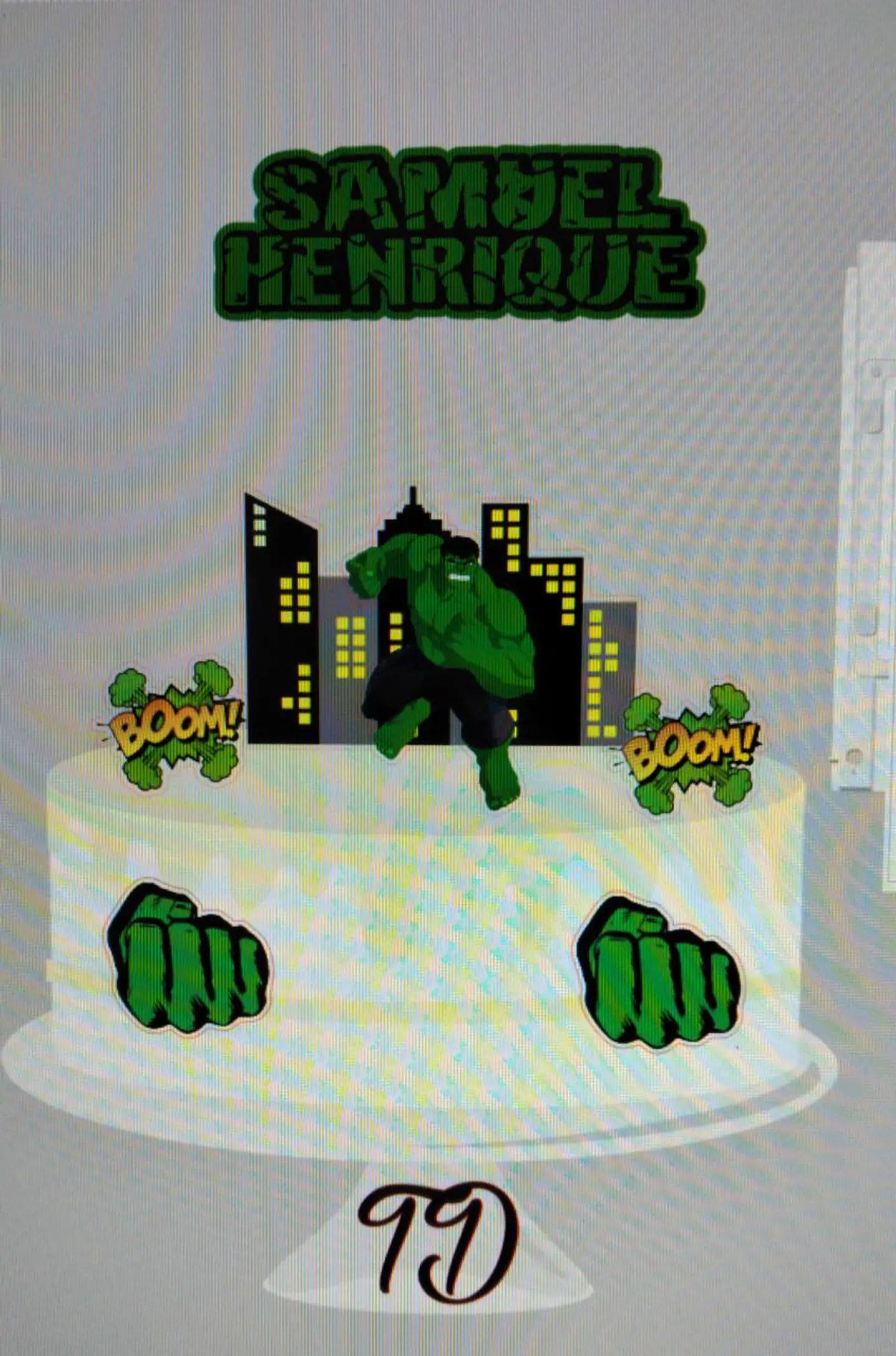 Arquivo de Corte Topo de Bolo Hulk 13 1