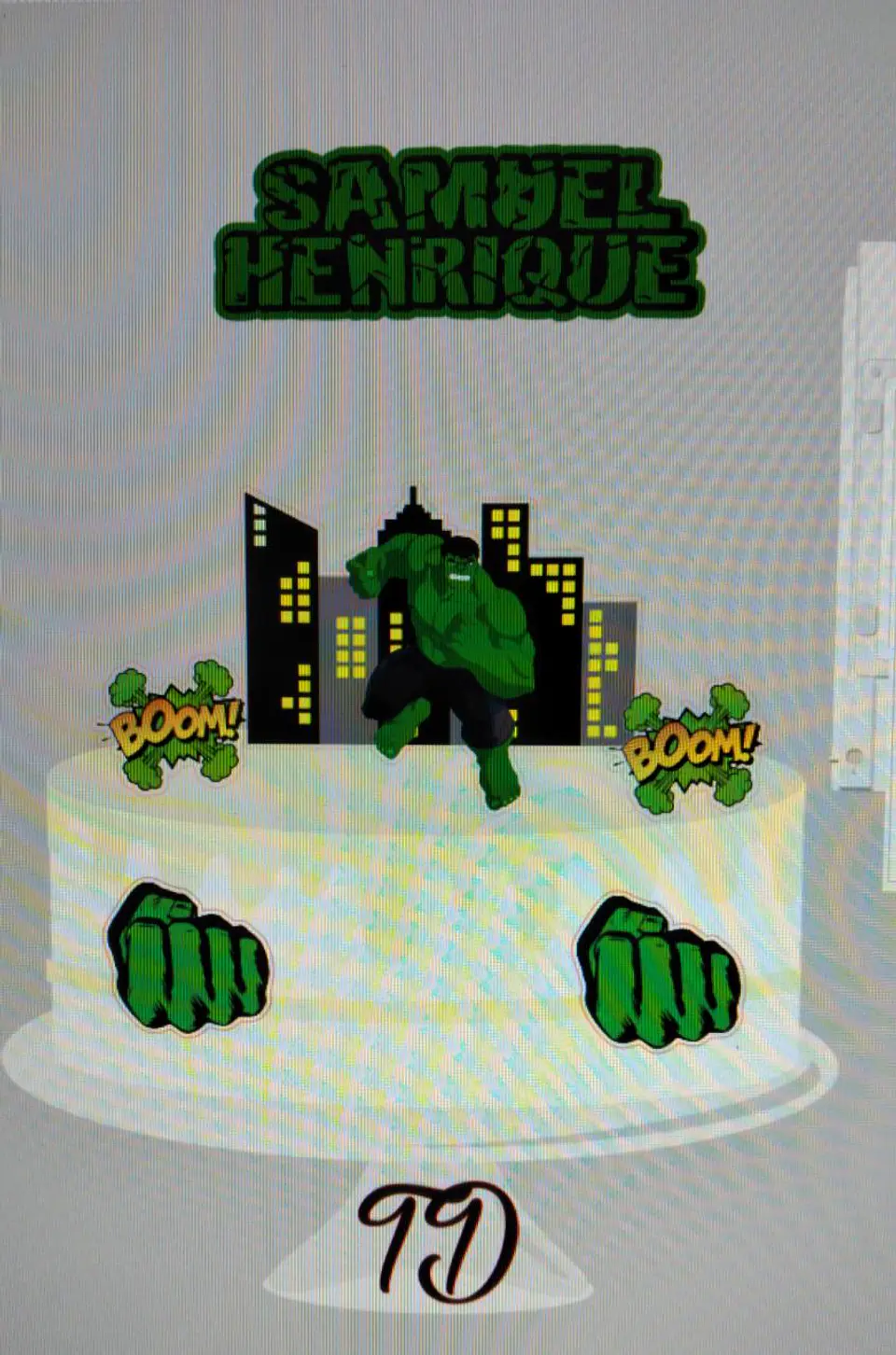 Arquivo de Corte Topo de Bolo Hulk 13 1