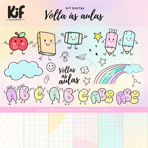 Kit Digital KifC Kit Volta as Aulas Candy 16