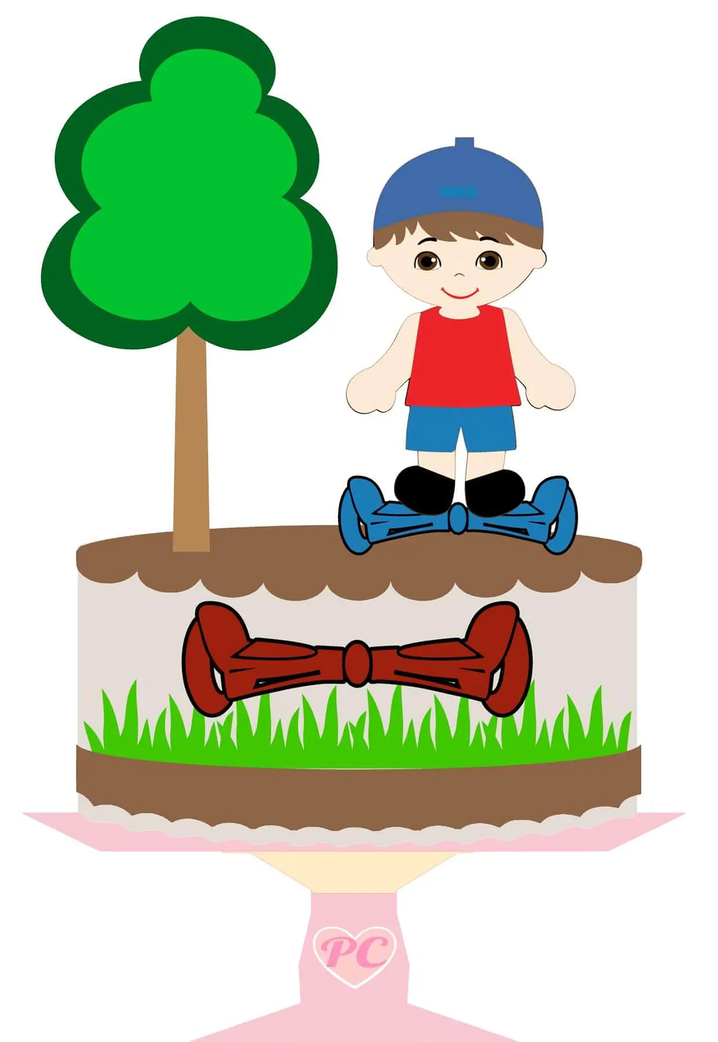 Arquivo de Corte Topo de Bolo Hoverboard 1 1