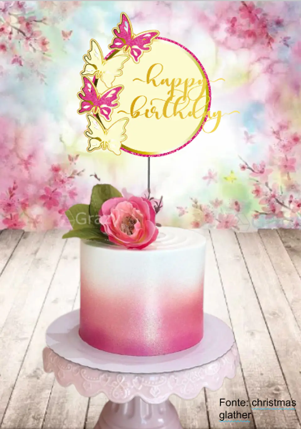 Arquivo de Corte Topo de Bolo Happy Birthday 26 1