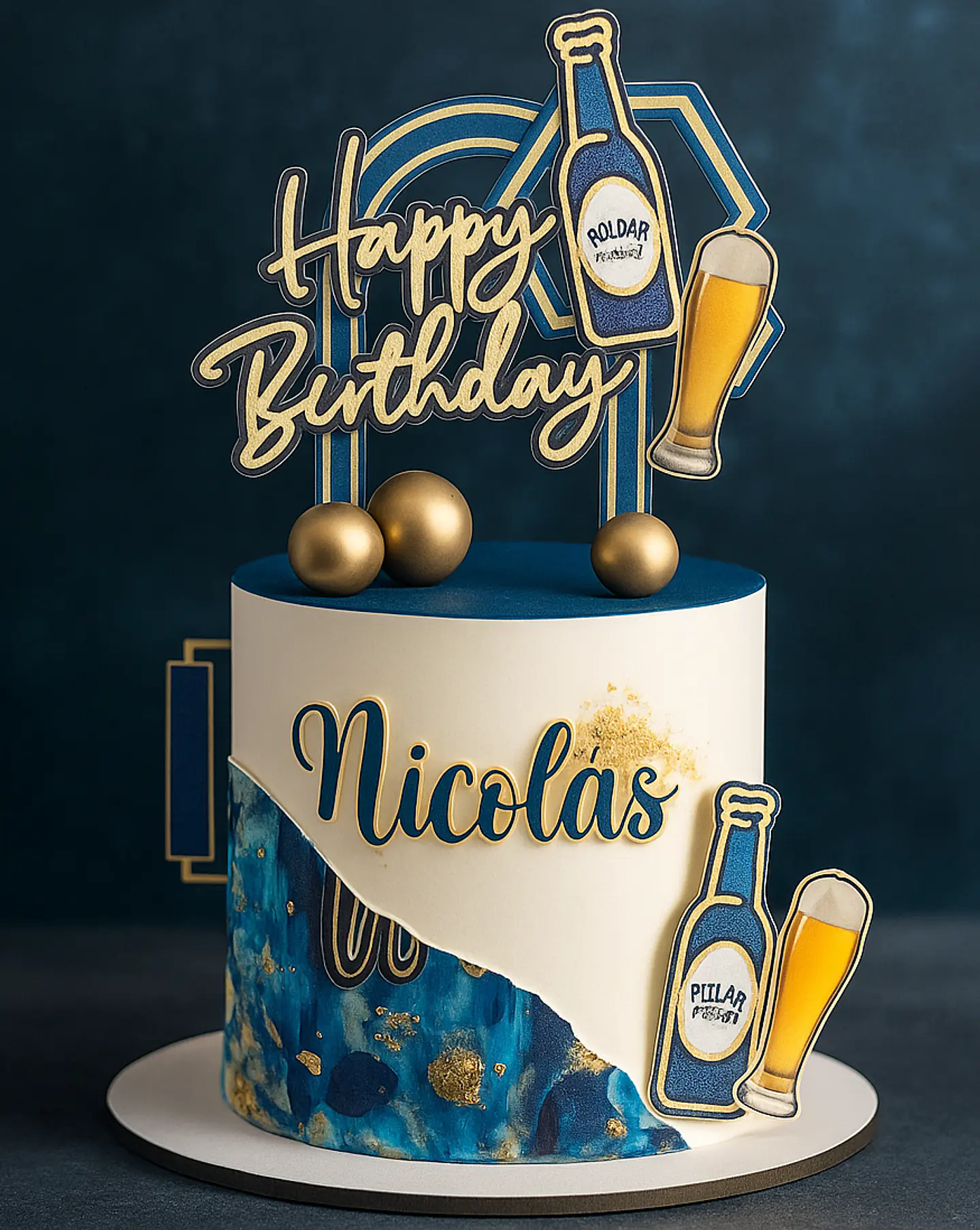 Arquivo de Corte Topo de Bolo Happy Birthday 19 1