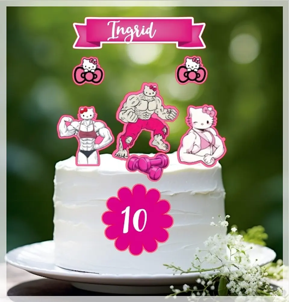 Arquivo de Corte Topo de Bolo Hello Kitty 7 1