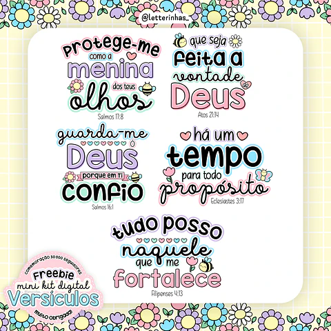 Kit Digital Versículos Leterrinhas 17