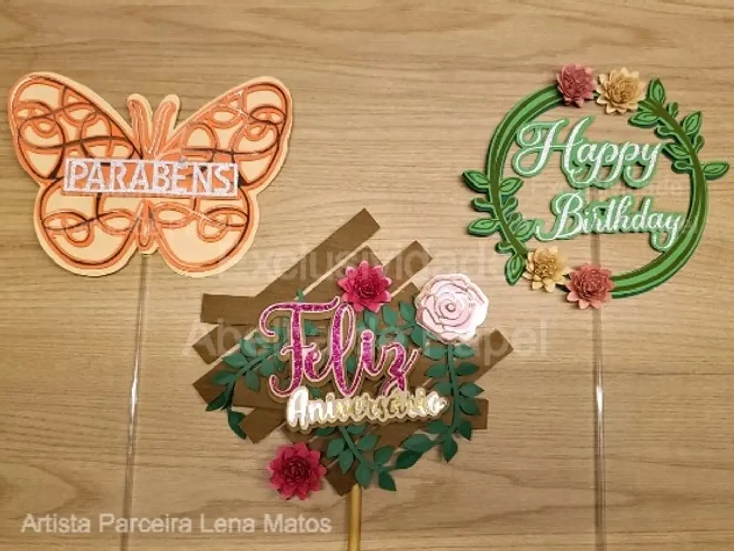 Arquivo de Corte Topo de Bolo Happy Birthday 6 1