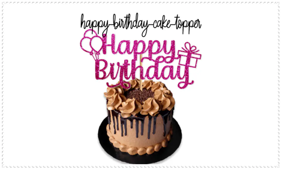 Arquivo de Corte Topo de Bolo Happy Birthday 65 1