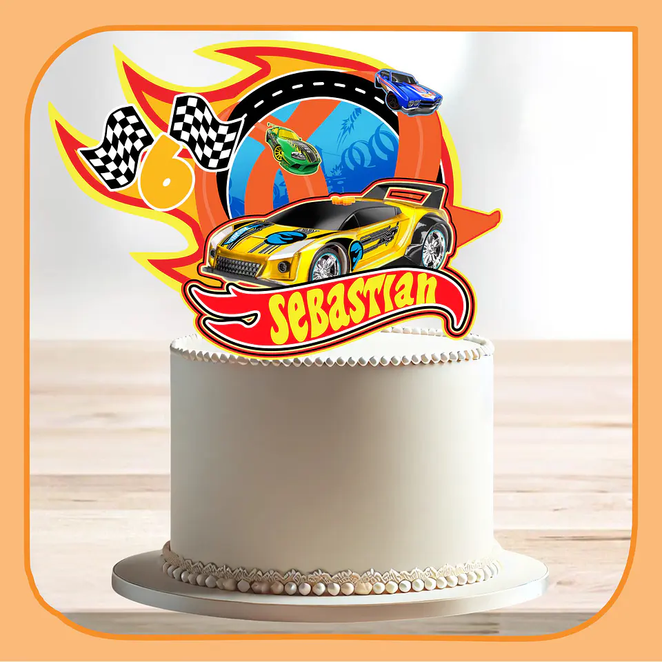 Arquivo de Corte Topo de Bolo Hot Wheels 21 1