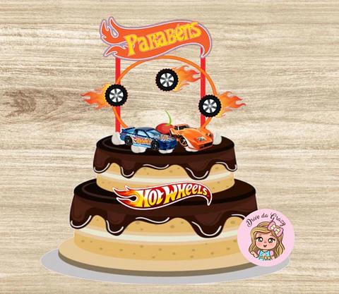Arquivo de Corte Topo de Bolo Hot Wheels 1