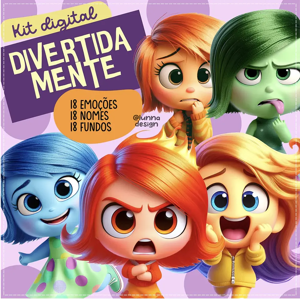 Kit Digital Emoções Divertdamente 4 1