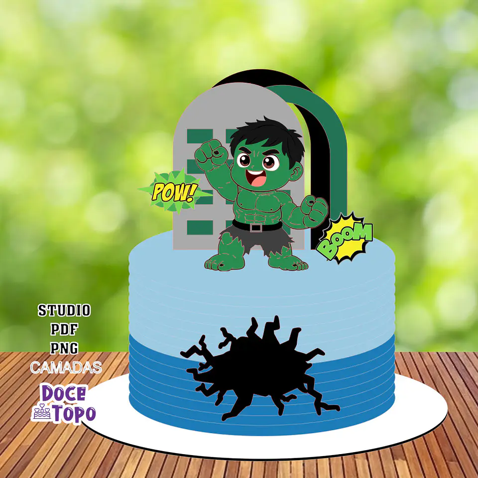 Arquivo de Corte Topo de Bolo Hulk 22 1