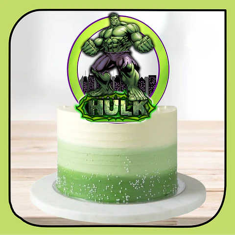 Arquivo de Corte Topo de Bolo Hulk 19