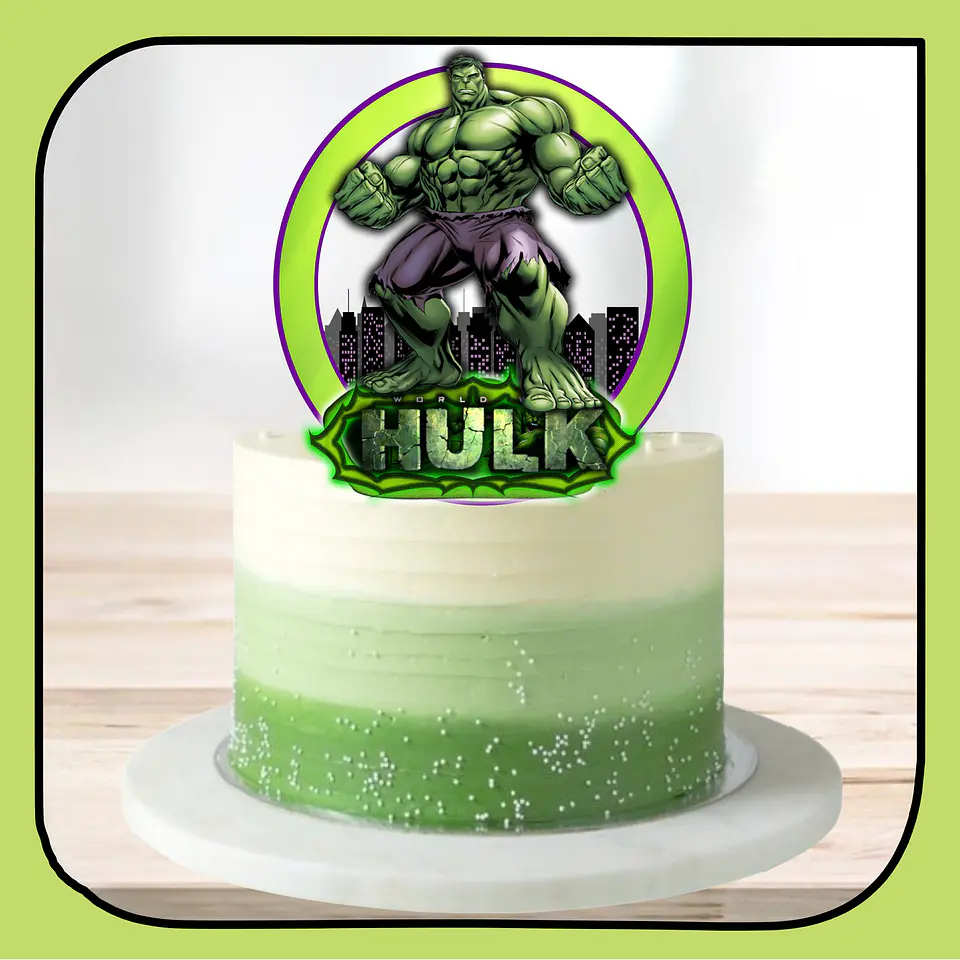 Arquivo de Corte Topo de Bolo Hulk 19 1